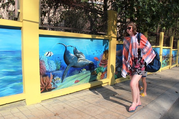 Độc đáo “Bích họa đại dương” giữa tâm điểm Covid-19 - Anh 1