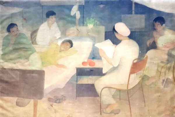 Giới thiệu online hai tranh lụa tri ân những “chiến sĩ áo trắng” trong mùa Covid-19 - Anh 1