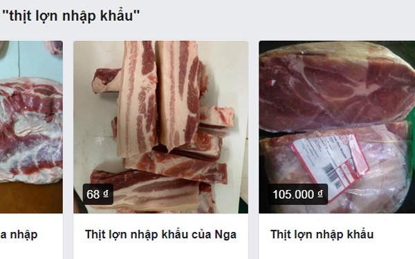 Thịt lợn nhập khẩu rao bán tràn lan trên chợ mạng, giá “loạn“ - Anh 1