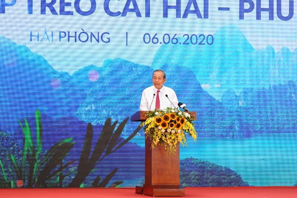 Hải Phòng:​​​​​​​ Khai trương tuyến cáp vượt biển Cát Hải - Phù Long có trụ cáp treo cao nhất thế giới - Anh 2