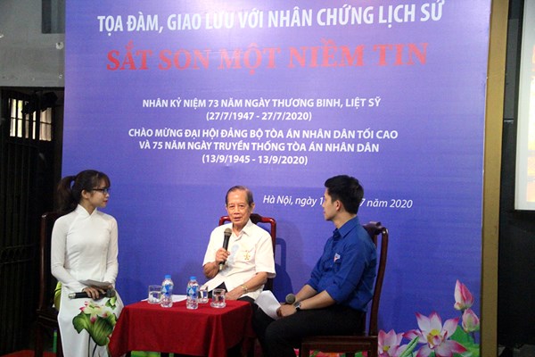 Giao lưu với nhân chứng lịch sử Son sắt một niềm tin - Anh 1
