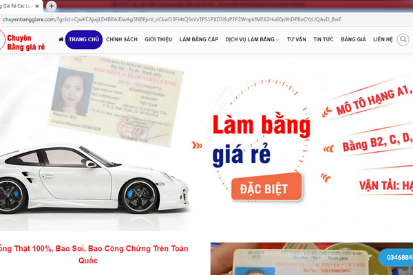 "Quảng cáo" rao bán bằng lái xe giả trên mạng: Cần một cuộc tổng kiểm tra để làm rõ “trắng, đen” - ảnh 1