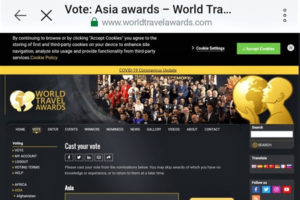 Việt Nam được đề cử tại nhiều hạng mục World Travel Awards (WTA) 2020 - Anh 2