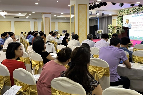 Bộ VHTTDL tổ chức tập huấn nghiệp vụ công tác pháp chế, giám định tư pháp - Anh 1