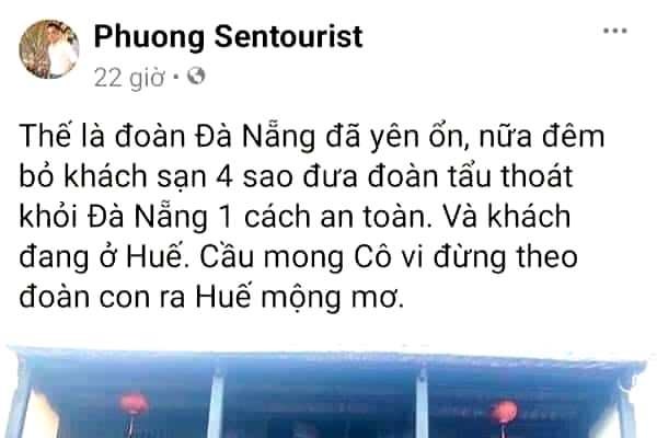 Một hướng dẫn viên bị “ném đá” tơi tả vì khoe đưa khách “tẩu thoát” khỏi Đà Nẵng - Anh 1
