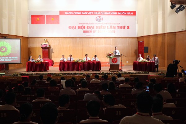 Đại hội Đại biểu Đảng bộ Khối cơ sở Bộ VHTTDL lần thứ X - Anh 1