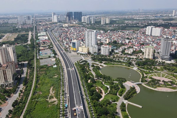 Ngắm nhìn cầu cạn vành đai 3 Mai Dịch - Nam Thăng Long dần hoàn thiện - Anh 12