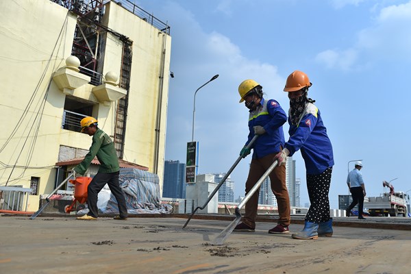 Hà Nội: Công trường đại tu cầu Thăng Long - Anh 11
