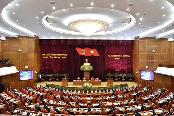 Khai mạc trọng thể Hội nghị lần thứ 13 Ban Chấp hành Trung ương Đảng khóa XII - Anh 1