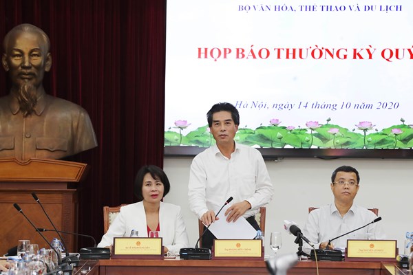 Bộ VHTTDL họp báo thường kỳ Quý III: Hoàn thành khối lượng công việc lớn trong bối cảnh đại dịch Covid-19 - Anh 1