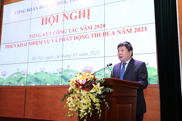 Hội nghị Tổng kết công tác năm 2020 triển khai nhiệm vụ năm 2021 của Công đoàn Bộ VHTTDL - Anh 1