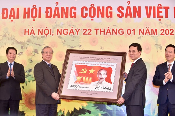 Phát hành bộ tem đặc biệt chào mừng Đại hội Đảng toàn quốc lần thứ XIII - Anh 1