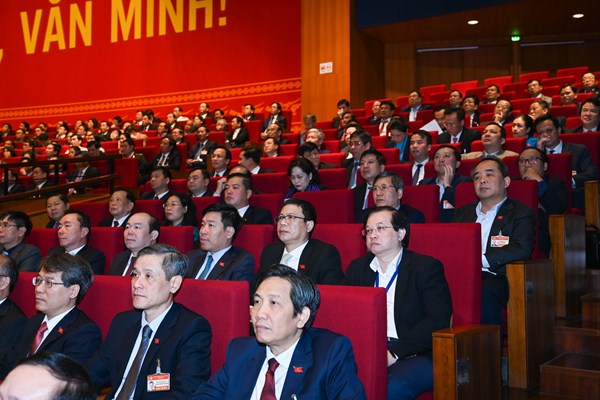 Các đại biểu thảo luận các văn kiện Đại hội XIII - Anh 4