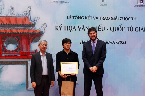 Tác phẩm Khuê Văn Các giành giải Nhất Cuộc thi Ký họa Văn Miếu-Quốc Tử Giám - Anh 2