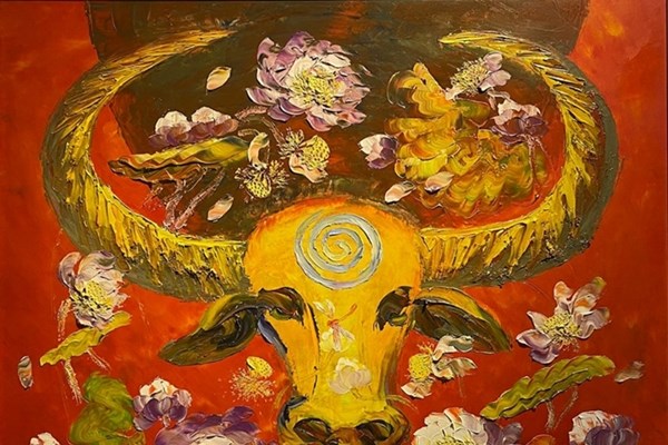 Triển lãm mỹ thuật Mừng Đảng, mừng Xuân Tân Sửu: Bức tranh về một mùa Xuân tươi đẹp - Anh 1