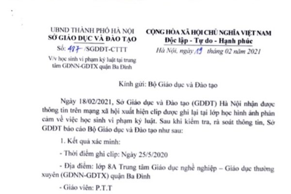 Sở GD&ĐT thông tin chính thức về vụ “học sinh tát cô giáo” - Anh 2
