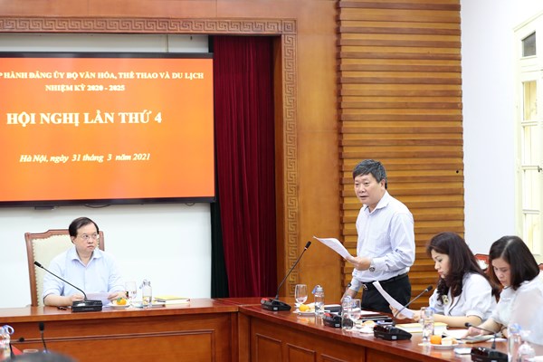 Hội nghị Ban chấp hành Đảng bộ Bộ VHTTDL lần thứ IV - Anh 3