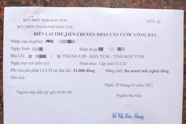 Vì sao làm thẻ CCCD phải đóng tiền chuyển phát nhanh - Anh 1