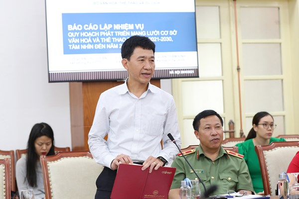 Thẩm định Nhiệm vụ Quy hoạch mạng lưới cơ sở văn hóa và thể thao thời kỳ 2021-2030, tầm nhìn đến năm 2050: Giải pháp thúc đẩy sự phát triển của ngành - Anh 7