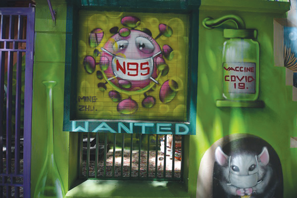 Graffiti “lên tiếng” phòng, chống dịch - Anh 2