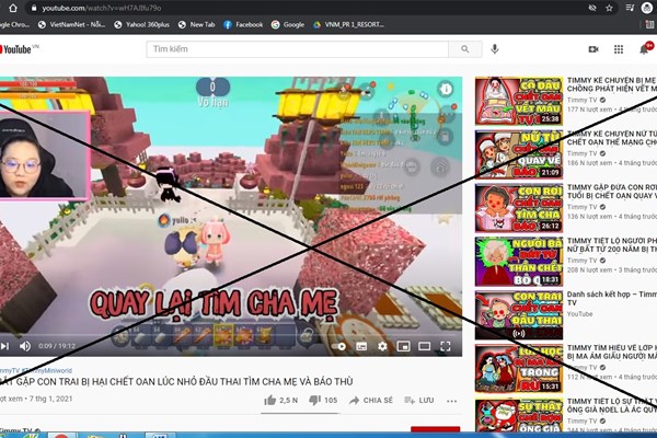 Đề nghị xử lý kênh youtube có nội dung bạo lực, kinh dị không phù hợp với trẻ em - Anh 1
