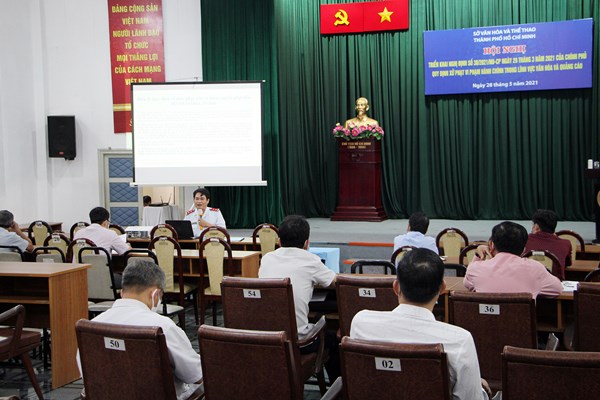 TP.HCM triển khai Nghị định 38 quy định xử phạt trong lĩnh vực văn hóa và quảng cáo - Anh 1