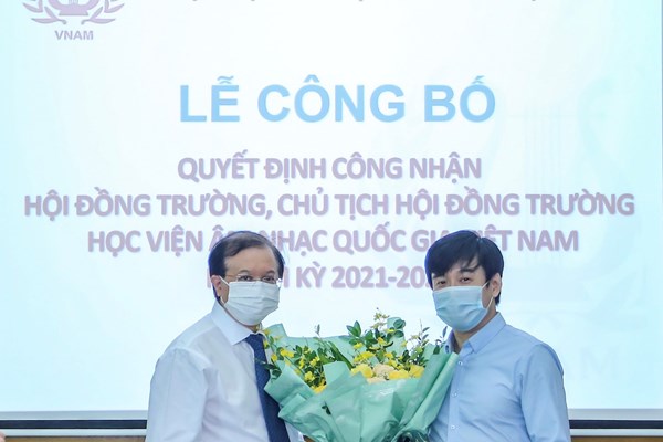 Công bố Quyết định công nhận Hội đồng trường, Chủ tịch Hội đồng trường Học viện Âm nhạc Quốc gia VN - Anh 3