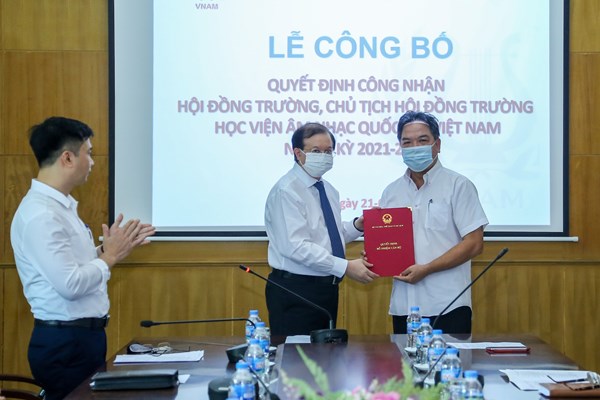 Công bố Quyết định công nhận Hội đồng trường, Chủ tịch Hội đồng trường Học viện Âm nhạc Quốc gia VN - Anh 2
