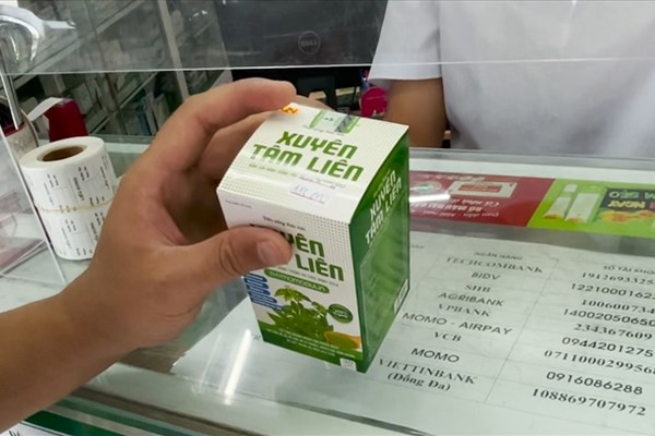 Xuyên tâm liên loạn giá từ hiệu thuốc đến 