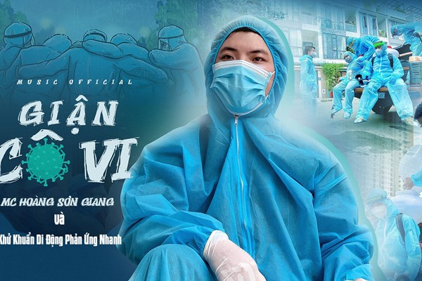 Đội khử khuẩn di động phản ứng nhanh thực hiện ca khúc Giận Cô Vy - Anh 1