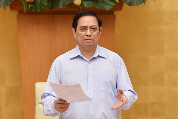 Thủ tướng chủ trì Hội nghị trực tuyến về phòng, chống Covid-19 - Anh 1