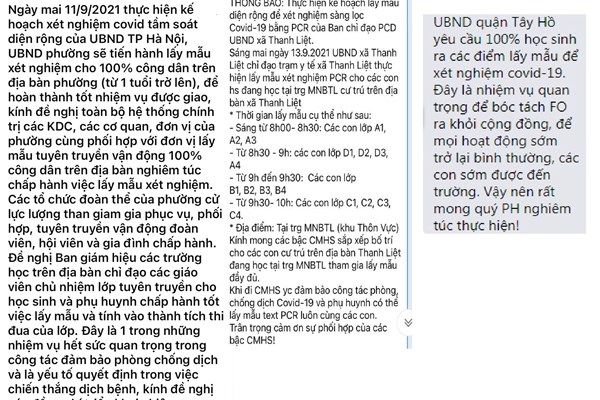Hà Nội: Không bắt buộc xét nghiệm Covid -19 trẻ em dưới 12 tuổi - Anh 1