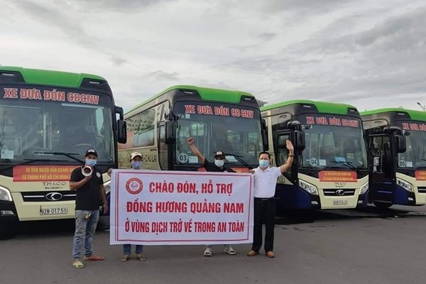 Quảng Nam tiếp tục đón người dân về từ các tỉnh, thành phía Nam - Anh 1
