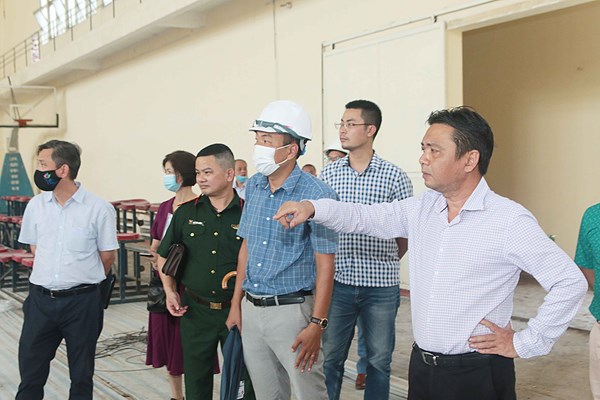 Đẩy nhanh tiến độ nhà thi đấu và nhà tập phục vụ cho SEA Games 31 tại Trường Đại học TDTT Bắc Ninh - Anh 3