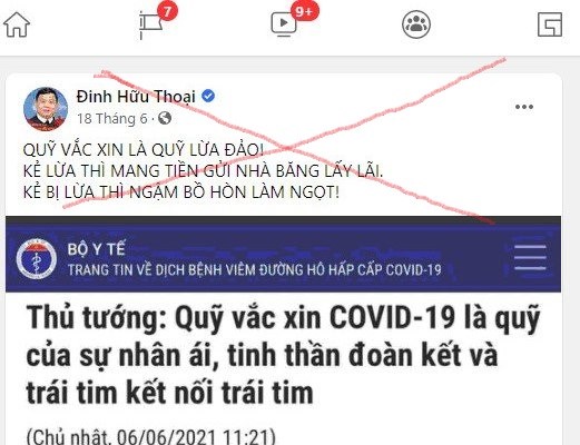 Quảng Nam: Xử phạt 7,5 triệu đồng đối với một cá nhân đăng thông tin sai về quỹ vắc xin - Anh 1