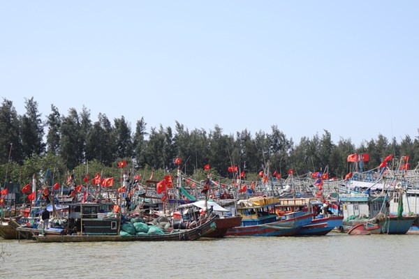 Giá xăng dầu tăng cao, tàu cá nằm bờ - Anh 1