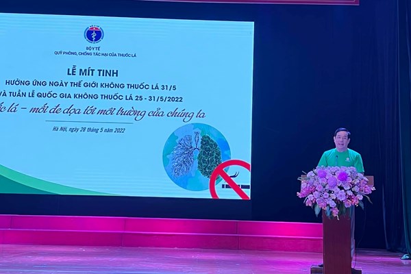 Mít tinh hưởng ứng Ngày Thế giới không thuốc lá và Tuần lễ quốc gia không thuốc - Anh 1
