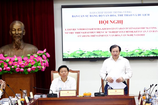Triển khai Nghị quyết của Đảng trên lĩnh vực văn hóa, văn nghệ đạt được nhiều kết quả quan trọng - Anh 1