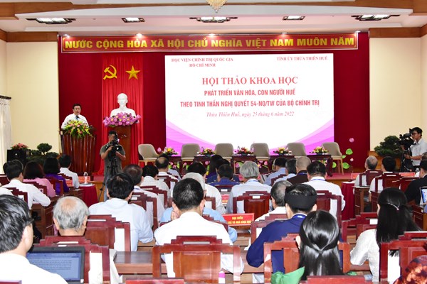 Phát triển văn hóa, con người Huế theo tinh thần Nghị quyết 54-NQ/TW của Bộ Chính trị - Anh 1