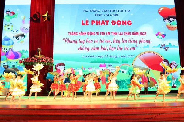 Phát động Tháng hành động vì trẻ em Lai Châu năm 2022 - Anh 1