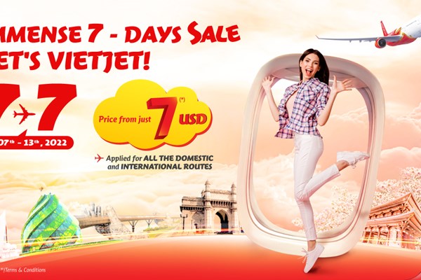 7 ngày vàng săn vé chỉ từ 7.700 đồng bay khắp Việt Nam và quốc tế cùng Vietjet - Anh 1