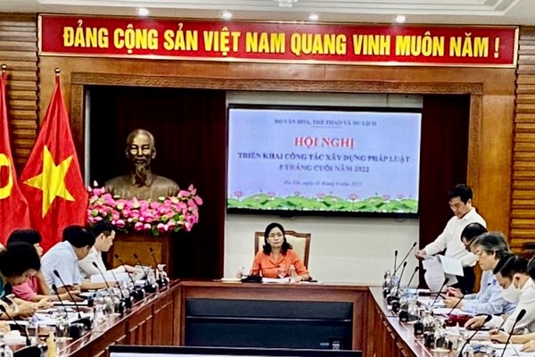 Bộ VHTTDL: Triển khai công tác xây dựng pháp luật 5 tháng cuối năm - Anh 1