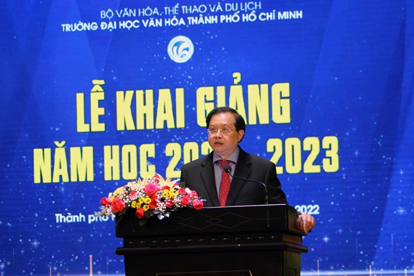 Trường ĐH Văn hóa TP.HCM khai giảng và đón nhận nhiều phần thưởng cao quý - Anh 1