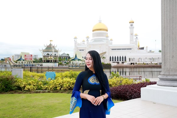 "Hoàng Thành Thăng Long - Dấu ấn Vàng Son": Lan tỏa giá trị áo dài Việt tới bạn bè quốc tế - ảnh 1