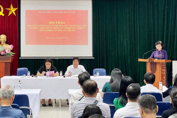Phát huy nguồn lực xã hội hóa, đẩy mạnh sáng tạo VHNT trong sự nghiệp phát triển công nghiệp văn hóa của Thủ đô - Anh 1