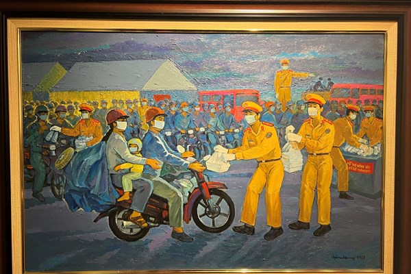 Triển lãm các tác phẩm hội họa vì an ninh Tổ quốc và bình yên cuộc sống - Anh 4