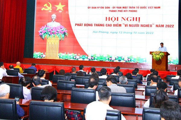Hải Phòng phát động Tháng cao điểm “Vì người nghèo” năm 2022 - Anh 1