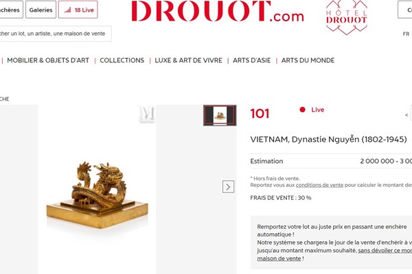 Kim ấn triều Nguyễn được rao đấu giá tại Pháp - Anh 1