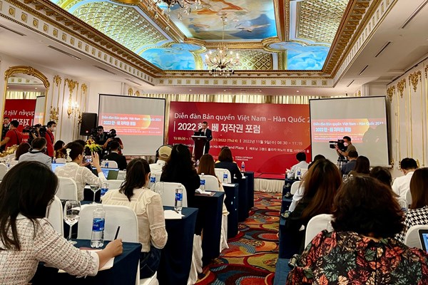 Diễn đàn Bản quyền Việt Nam Hàn Quốc năm 2022: Nan giải thu phí bản quyền âm nhạc truyền hình - Anh 1
