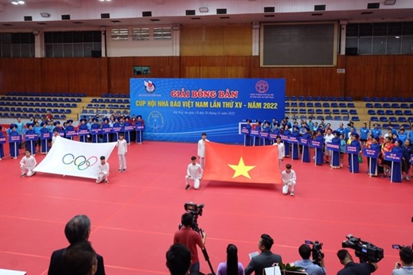 Khởi tranh Giải bóng bàn Cúp Hội Nhà báo Việt Nam lần thứ XV năm 2022 - Anh 1